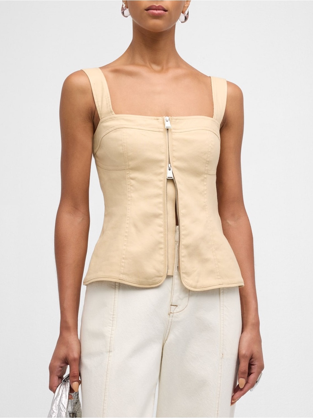 SIMKHAI Nour Bustier Top in Natural Size 2